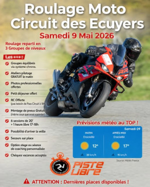 Journée de Roulage sur le Circuit des Ecuyers avec Piste Libre